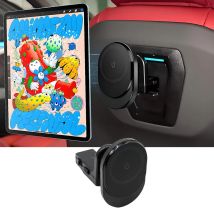 Für BMW 5er i5 G60 X3 G45 2025 IX 15W Drahtlose Ladegerät Auto Hinten Sitz Magnetische Pad Telefon halter Video Stand Zubehör Trim