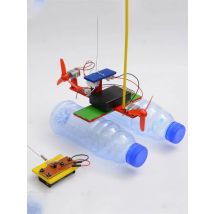 Wooden RC Boat Kid Toys Assembly Remote Control Boat Toys Educational Model Toy for Boys Gifts