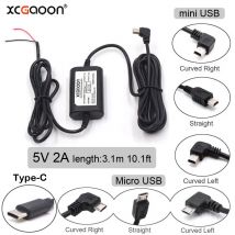 Cavo di ricarica per auto DC 12V a 5V 2A 3.1M Mini / Micro / Tipo-C Cavo USB Hardwire Ricarica automatica per Dash Cam Videocamera Veicolo DVR
