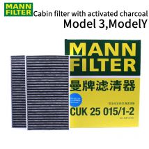 FILTRO MANN Per Tesla Modello Y Modello 3 EV Kit filtro abitacolo in carbonio HEPA CUK25015/21-2 CUK46025/1-2 CU47025/3-2 Filtro aria integrato