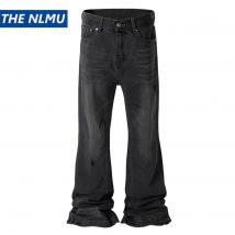 Herren schwarze schlanke ausgestellte Jeans Hi Street Fashion Luxus Designer Jeans Hose männliche Jeans hose