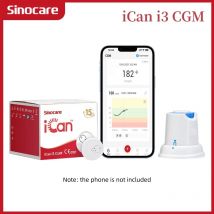 Sinocare iCan i3 CGM with English APP 15 Days Blood Glucose Monitor Glucometer 24H Real-Time Sensor Meter for Diabetes Medical