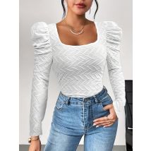 Elegantes, lässiges Damen-T-Shirt, modisches, lockeres T-Shirt, Damen-Temperament, langärmeliges T-Shirt, Urlaub, Wochenende