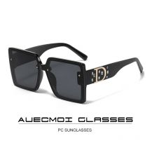 Klassische Marke Designer Quadratische Sonnenbrille Frauen 2023 Neue Trendy Sonnenbrille Mode Vintage Luxus Diamant Großen Rahmen Shades UV400