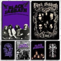 Band B-Black S-Sabbath Film DIY Sticky Poster Wasserfester Papieraufkleber Coffee House Bar Home Decor