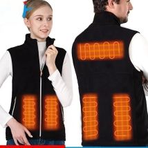 Heated Fleece Vest Smart Warming Jacket Winter Electric Thermal Coat Men Women USB Charging Lightweight Outdoor Sports