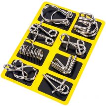 8 sztuk/zestaw metalowe puzzle Montessori drut IQ umiejętności logiczne szkolenie zabawka