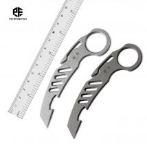 Versteinter Fisch Karatool Outdoor Camping Home 6AL4V Titan Prybar Flaschenöffner EDC-Werkzeug