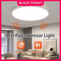 Lampa LED z czujnikiem radarowym Lampa sufitowa LED 220V Oświetlenie z czujnikiem ruchu do korytarzy Indukcyjne lampy sufitowe Garaż