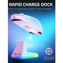 ATTACK SHARK X6 49g SUPERLIGHT Mouse with Magnetic Charging Dock,26000 DPI PAW3395 Gaming Sensor,BT/2.4G Wireless/Wired