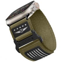 Cinturino sportivo in nylon intrecciato per Apple Watch Ultra Band 49mm 45mm 42mm 44mm Bracciale correa in pelle serie iWatch 9 7 6 5 8 se 44 mm