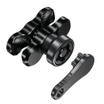 6CM Anti-Diebstahl Aluminium Legierung Doppel Buchse Arm Kompatibel Mit Halterungen Ball Komponente Fahrrad Motorrad Telefon Halter