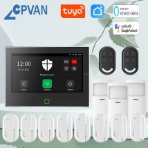 Cpvan tuya smart home alarmsystem drahtloses wifi 4g für hause einbruch sicherheits schutz alarm kit mit tür/bewegungs sensor alarm