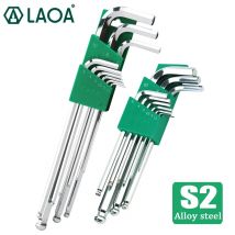 LAOA 9 pezzi chiave esagonale S2 chiave a brugola chiavi esagonali set chiave per riparazione set di utensili manuali per biciclette