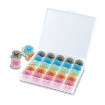 Caja de 25 Canillas de Colores Universales para Máquina de Coser
