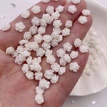6mm 8mm ab Harz Perle klar 3d Rose Blume Kristalle Edelsteine Flatback Strass Sammelalbum Figuren Applikation Nail Art Dekor Handwerk