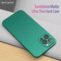 Custodia opaca ultra sottile in arenaria per iPhone 15 14 13 12 Mini 11 Pro Max XR XS Max 7 8 Plus SE3 Custodia rigida sottile antiurto per PC Capa