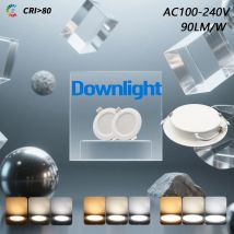 Led Downlight AC110V 220V Decke Licht Spot Led Plafond Einbau Unten Licht Runde 6W 10W 14W 24W Scheinwerfer Innen Beleuchtung
