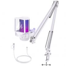 Micrófono USB Gamerwave DGM20S para juegos, micrófono de condensador RGB con cancelación de ruido, control de ganancia, luz RGB y función de silencio con un solo toque.