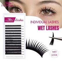 FADVAN Wet Individual Extensions Wimpern C/D Curl 812/814 mm Spike Style Klassische künstliche Nerz-natürliche gewellte gefälschte Wimpern