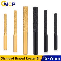 CMCP Brazed Diamond Drill Bit Straight Shank Milling Cutter For Marble Granite Carving Tool Tile Trimming Machine