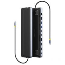 Baseus EH3 12-in-1 USB C Hub HDMI DP 4K 60Hz Triple Display 3.2 for MacBook Laptop PD 100W Type C HUB with Stand Docking Station