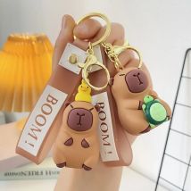 Creativo carino Capibara portachiavi per auto portachiavi Anime Cartoon Capibala ciondolo donna bambola portachiavi fascino regali di festa gioielli