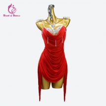 Latin Dance Kleid Praxis Tragen Kleidung Frau Linie Amerikanischen Rock Prom Wettbewerb Kostüm Fransen Anzug Sexy Mädchen Bühne Kabarett