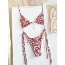 Sexy Dreieck Ketten Bikini Sets Micro Tangas Badeanzug Frauen Badeanzug Biquini Bandage Bademode Print Bademode Tanga Bikini