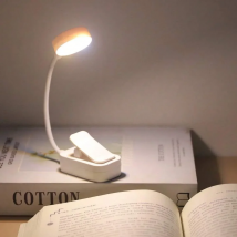 Mini Lampada da Lettura a LED, Lampada da Tavolo con 3 Modalità Regolabili, Protezione per gli Occhi, Lampada da Studio con Clip per Viaggi, Camera da Letto e Lettura