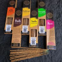 1x Bastoncini di incenso indiano per sfregamento naturale a mano Salvia bianca Palo Santo Incensi in stick Joss di legno di sandalo di fascia alta
