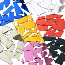 Mix-Form, Acryl-Spiegel-Strasssteine zum Aufnähen, DIY-Handwerk, flache Rückseite, genähte Strasssteine für Kleidungsstücke, Kleiderdekorationen