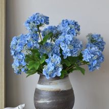 10Pc/lot Artificial 2head Latex Hydrangea Real Touch Flowers Wedding Bouquet Home Decorations Party Flower Arrangement Hydrangea
