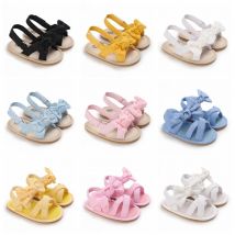 Baby Mädchen Sandalen Pu Bowknot Kleinkinder Neugeborene Infantil Sandalen Sommer Kleinkind Baby Mädchen weiche Krippe Schuhe Kleinkinder Sandalen 0-18m