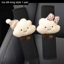 Cartoon Bogen Wolke Auto Sitz Gürtel Abdeckung Eis Seide Mesh Schulter Gurt Harness Kissen Auto Neck Unterstützung Schulter Pad Schutz
