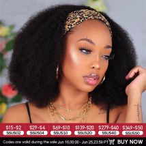 Afro Kinky Curly Headband Wig Human Hair Brazilian Curly Remy Afro Kinky Headband Wig For Black Women Machine Made No Glue Yarra