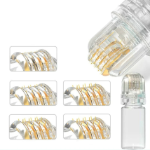 Hydra Needle 64 Titan-Serum-Applikator-Werkzeuge, goldene Nadel, Gesichtsroller für die Schönheits-Hautpflege