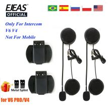 Accessory for EJEAS V6 PRO Helmet Intercom Clip 3.5mm Microphone Speaker Headset for Vnetphone V4 Motorcycle Interphone