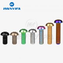 Wanyifa Titanium Bolt Ti M6/M8x12/15/16/20/25/30/35MM Half Round Hexagon Head Screws for Bike Motorcycle Car Cycling Refit