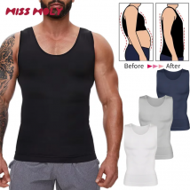 Kompressionsshirts für Herren, Bauchkontrolle, Kompressionsshirt, flacher Bauch, dünne Weste, Taillentrainer, Fitness, Workout