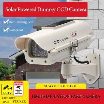Solarbetriebene, wasserdichte, gefälschte Kamera, Dummy-CCD-Überwachungskamera, rote blinkende LEDs, Heimbüro-Überwachungssystem, diebstahl schrecken