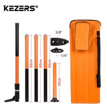 KEZERS supporto per treppiede da 3.36M per palo telescopico a livello Laser con treppiede regolabile per montaggio su interfaccia da 1/4 "e 5/8" per laser nivel