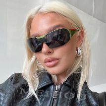 Neue Mode Sonnenbrille für Frau 2024 Vintage großen Rahmen ein Stück y2k Sonnenbrille weibliche Outdoor-Sport brille Sonnenbrillen uv400
