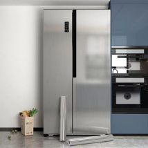 Selbstklebender Aufkleber aus gebürstetem Edelstahl für Klimaanlage, Waschmaschine, Schranktür, wasserdichte Tapete, Heimdekoration