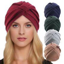2PCS/LOT Women's headscarf hat breathable cotton thick waffle square headscarf hat Indian hat ethnic headscarf