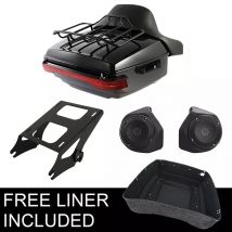 Podkładka pod kuferek motocyklowy, oświetlenie, głośniki do Harley Touring Street Glide Road Glide 2014-2025