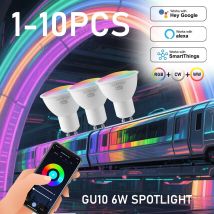 1-10 stücke Tuya WiFi GU10 Scheinwerfer Smart LED Glühbirne Bluetooth Dimmbare Lampen Smart Leben App Steuerung Funktioniert mit Alexa Google