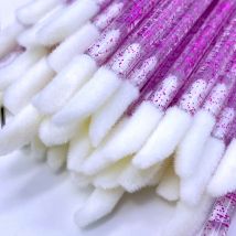 50 szt. Kryształowe pędzelki do ust Aplikatory do rzęs Szczoteczki do tuszu do rzęs Szczoteczki do szminki Narzędzia do makijażu Materiały do przedłużania rzęs