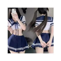 Women Uniform Temptation Lingerie Schoolgirl Erotic Lingerie Cosplay Costume Japanese Student Uniform Mini Skirt Tight Blouse