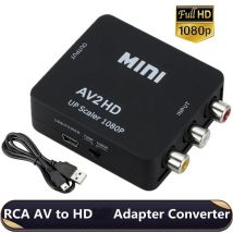 Convertitore compatibile RCA AV a HDMI Video Box AV/CVSB L/R HD 1080P 1920*1080 Supporto uscita NTSC PAL Compatibile da AV a HDMI